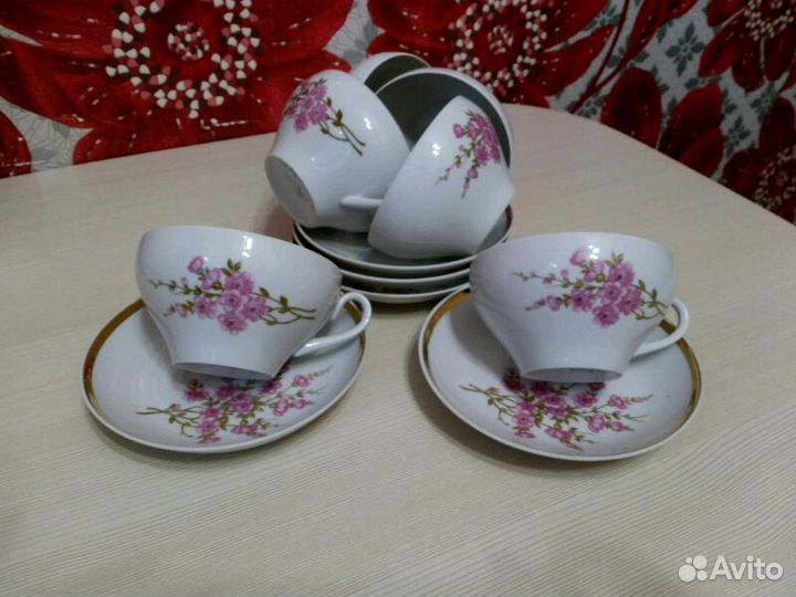 Чайный сервиз из 6 пар. Новый