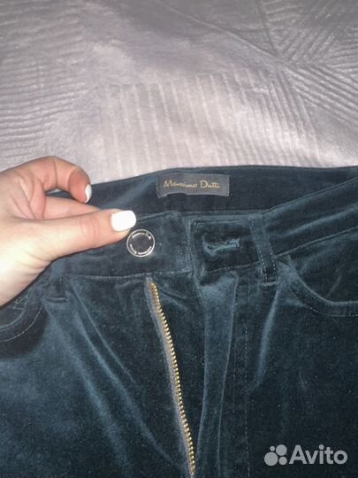 Бархатные брюки massimo dutti