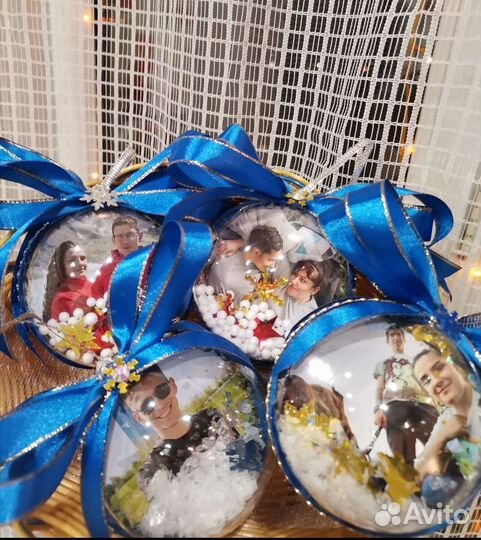Шар с фото Новогодние игрушки
