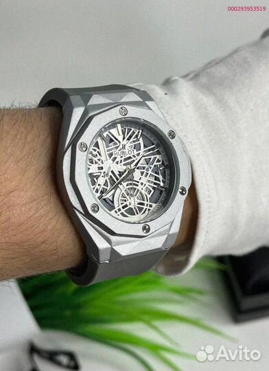 Часы наручные Hublot WHB3 серебро (Арт.92694)