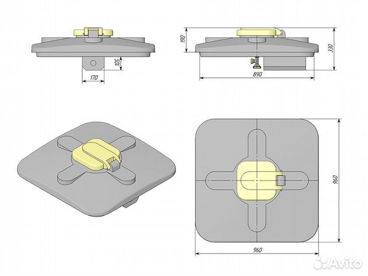 Бак душевой пластиковый 100 литров