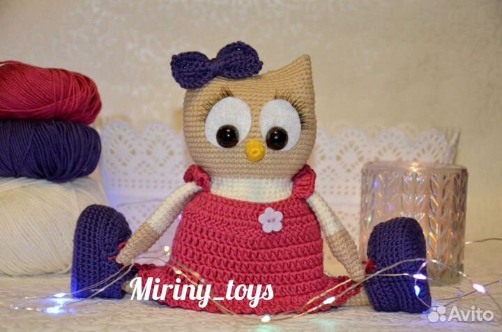 Вязаные игрушки. Совушка. Сова