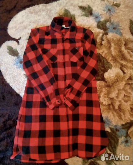 Удлиненная рубашка на девочку