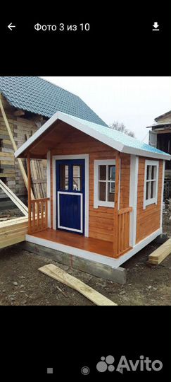 Детский игровой домик из дерева