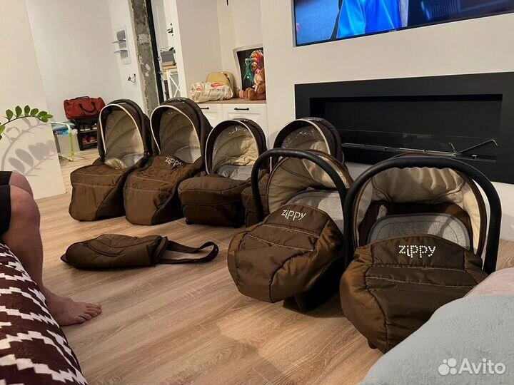 Коляска для двойни 3 в 1