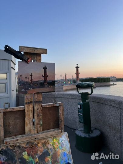 Картина маслом городской пейзаж