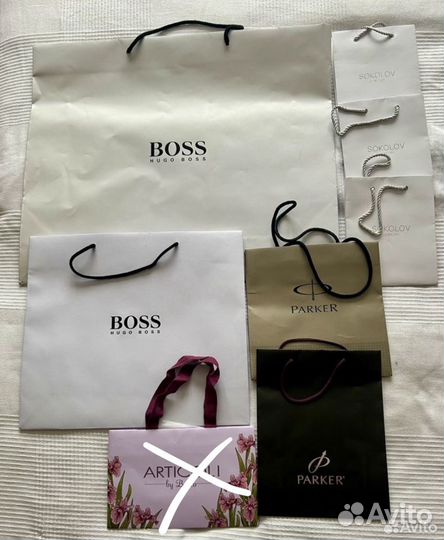 Фирменные пакеты Dior, Chanel, Gucci, Boss