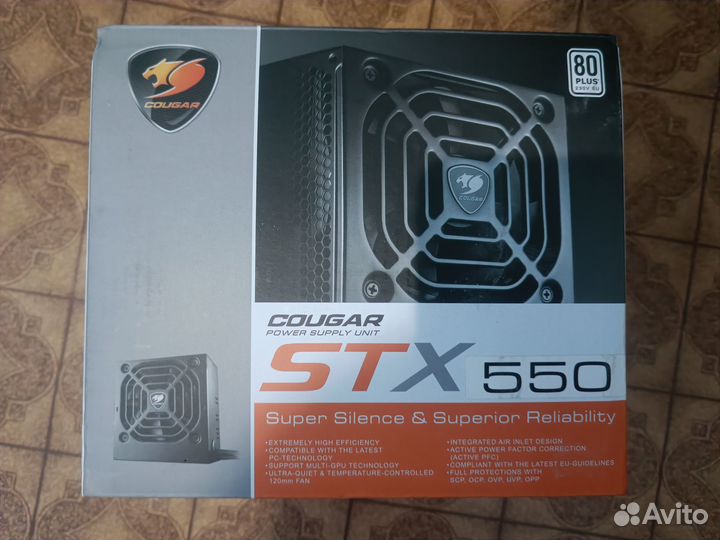 Блок питания Cougar STX 550 Bronze 80 Plus