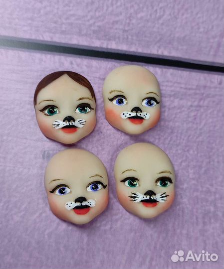 Личики для ватной игрушки, лицо заготовка 2,2 см