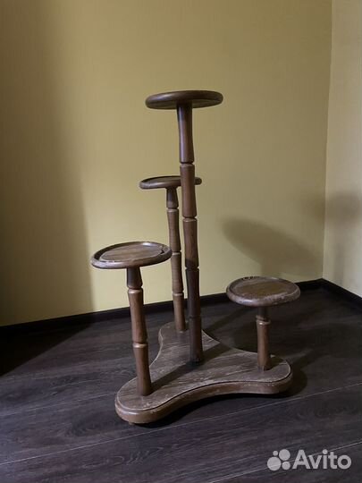 Подставка для цветов напольная деревянная