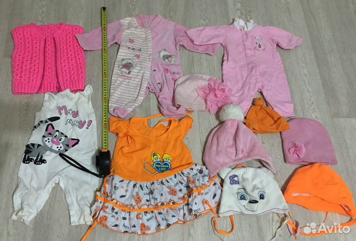 Продам Вещи пакетом от 0-6 мес на девочку