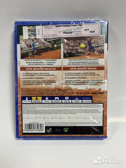 Tennis World Tour- Roland Garros Edition для PS4