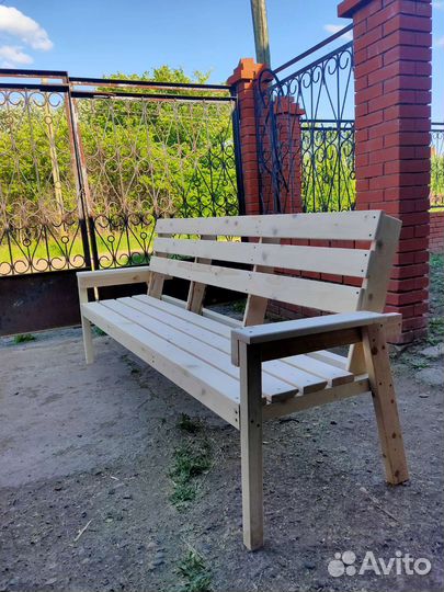 Скамья садовая со столиком
