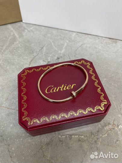 Браслет Cartier Гвоздь(тонкий,камни) 2024 Премиум