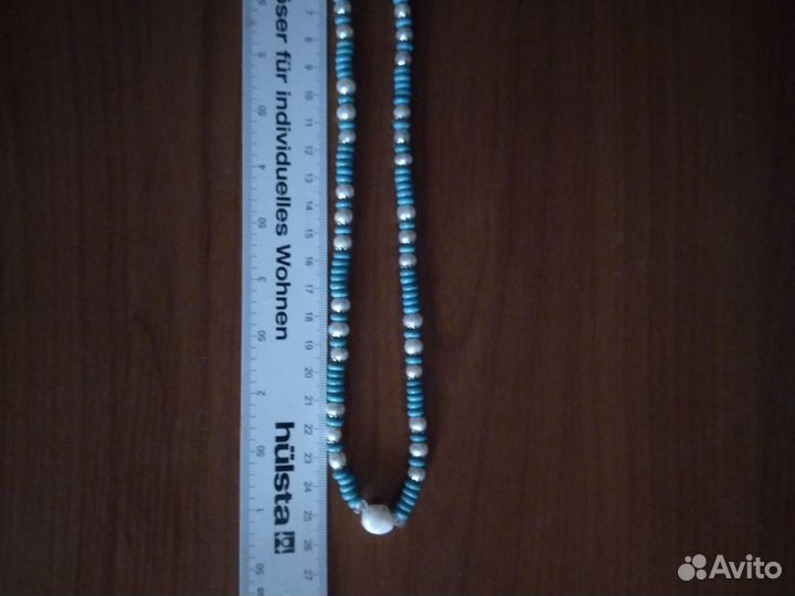 Бусы бирюза жемчуг