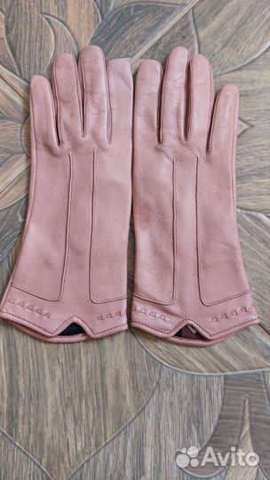 Перчатки женские кожаные
