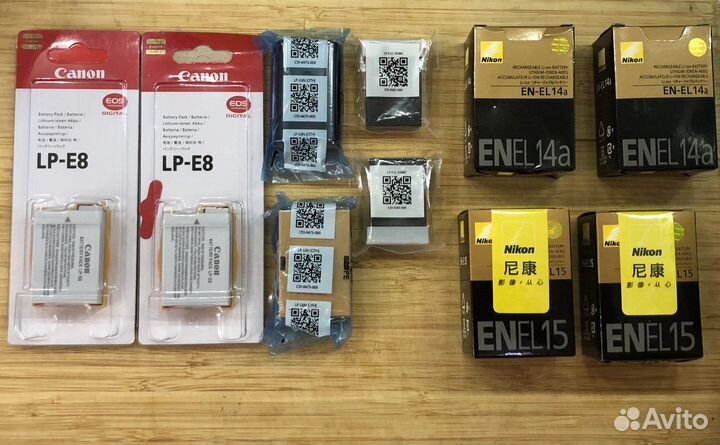 Аккумуляторы Canon Nikon