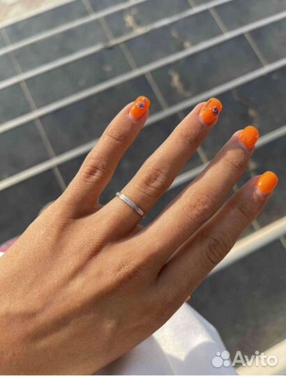 Золотое кольцо 17.5р с бриллиантами