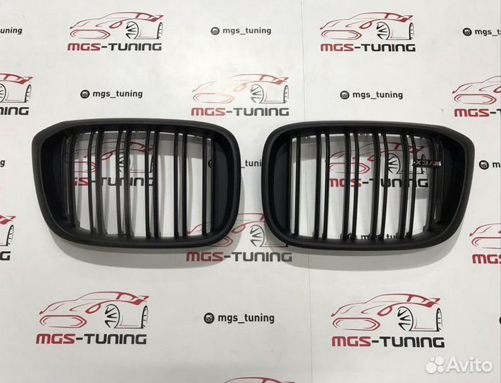 Решетка BMW Х3/X4 G01/G02 M Черный мат + M