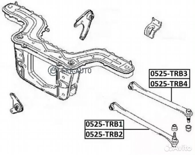 Asva 0525TRB2 тяга задняя нижняя правая