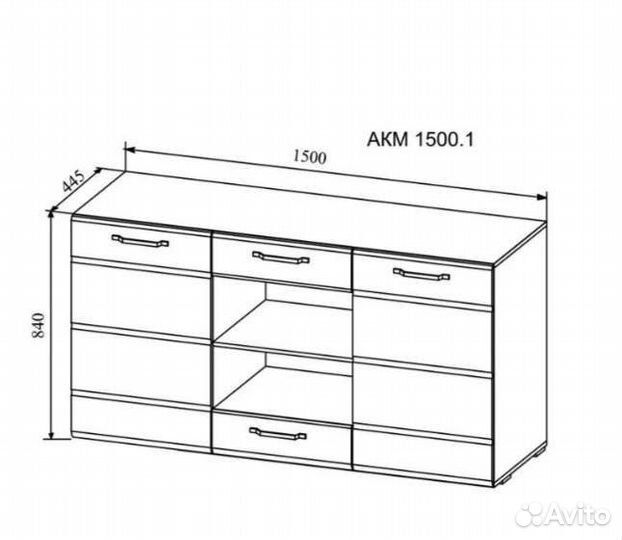 Тумба Асти 1500 дуб бунратти/белый глянец