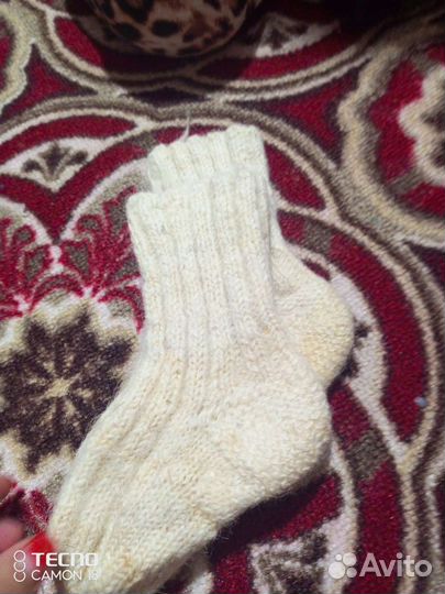Насочки вязаные 2 пары Белый