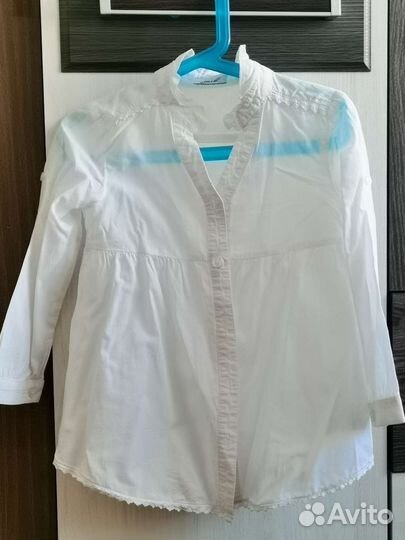 Блузки белые на девочку. Рост от 116 см до 128см