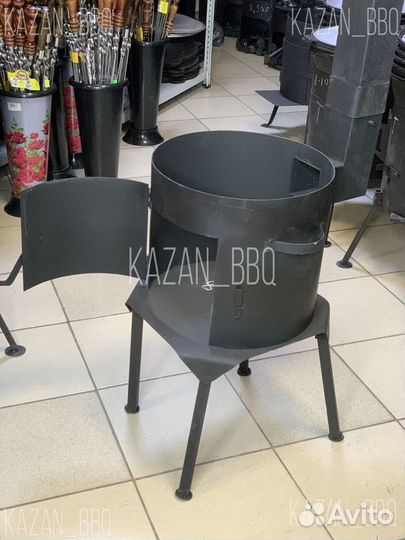 Печь для казана с трубой