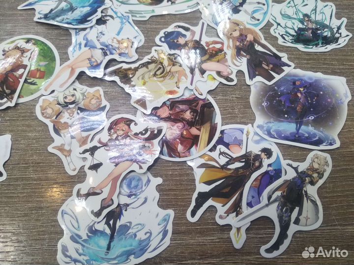 Наклейки genshin для компьютера или ноутбука