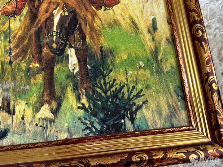 Картина репродукция Богатыри Васнецов, 75-56 см