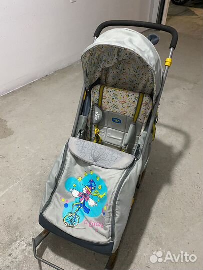 Детские санки коляска nika