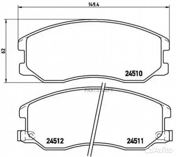 Brembo P10003 Колодки тормозные дисковые перед