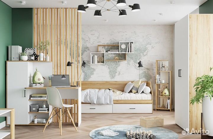 Детская мебель Дуб/Белый