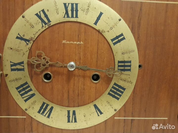 Часы СССР каминные Янтарь с боем