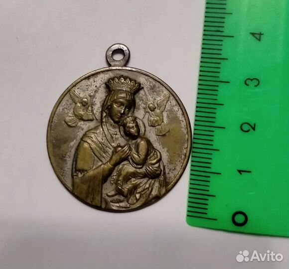 Церковный жетон старинный бронза Иерусалим