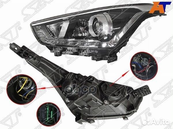 Фара hyundai creta 16-21 LH диодная, линза ST-1