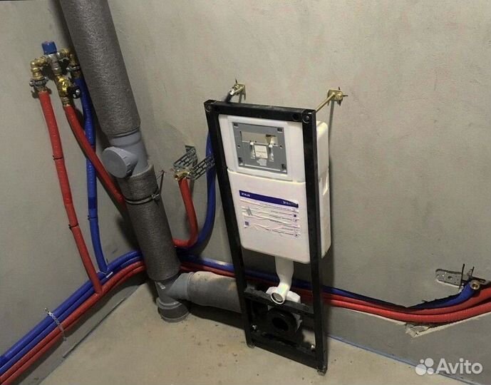 Разводка труб, монтаж теплого пола, сантехник