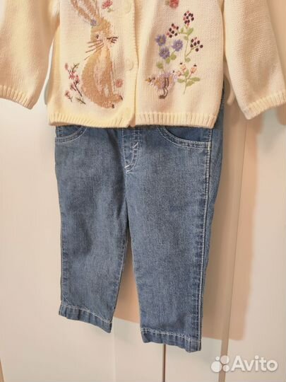 Кардиган next + джинсы на девочку