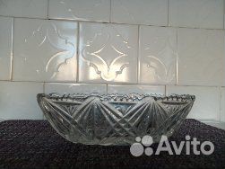 Салатник хрустальный ладья