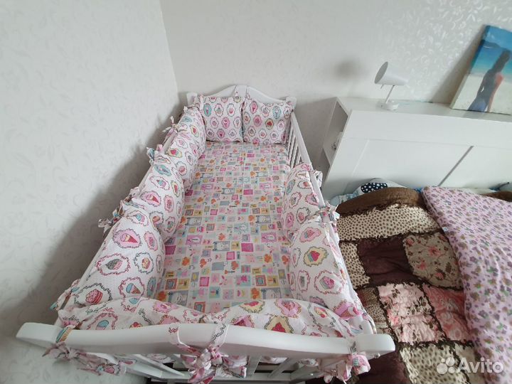 Бортики В кроватку / комплект бортиков 12 шт