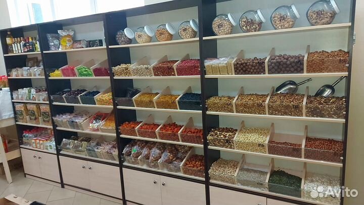 Стеллажи, прилавки,витрины для сухофруктов