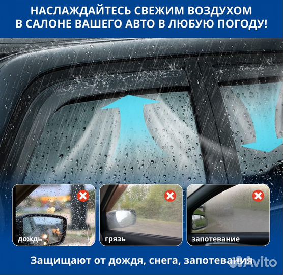 Дефлекторы двери для Skoda Yeti 2009+