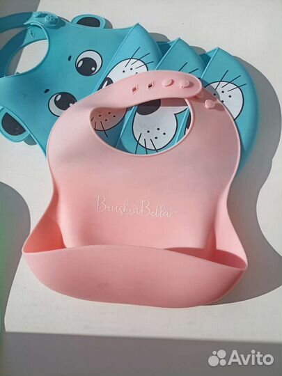 Нагрудник силиконовый, слюнявчик детский