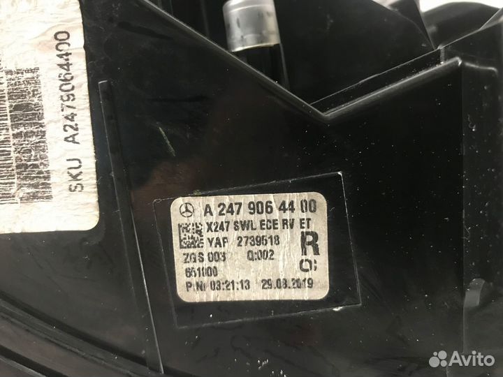 Mercedes GLB W247 19-задний фонарь правый Европа половина LED