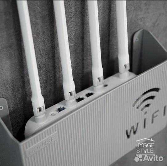 Полка-короб для wi-fi роутера 24х14х6 см, серый