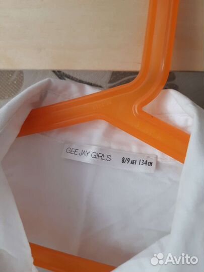 Рубашка белая в школу для девочки 128 134