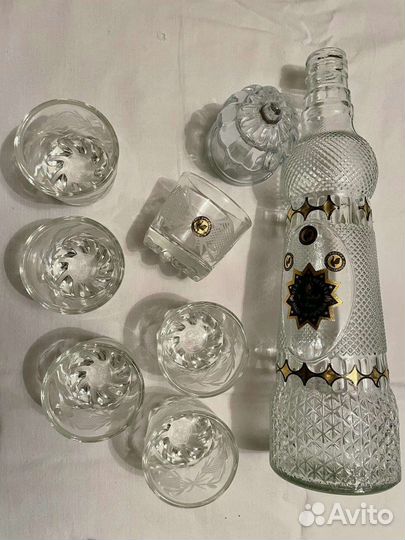 Графин с рюмками Гусь Хрустальный