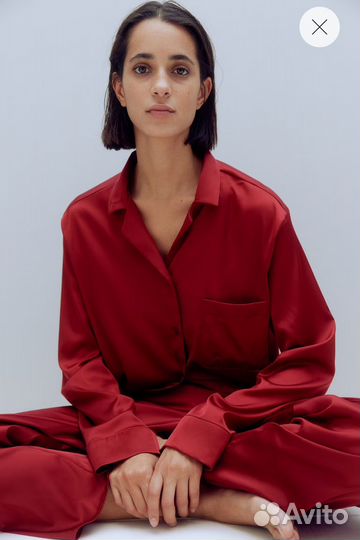 Пижама красная женская hm s