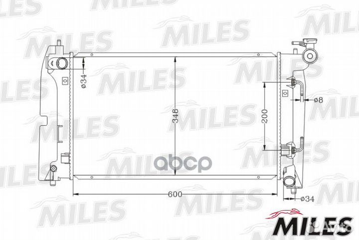 Радиатор toyota corolla 1.4/1.6 02- паяный acrb