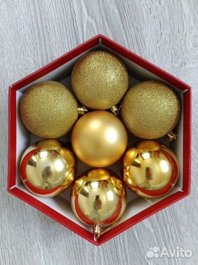 Елочные игрушки шары пластиковые